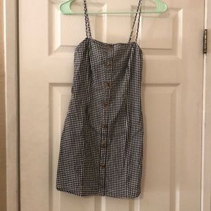 Black and white plaid dress